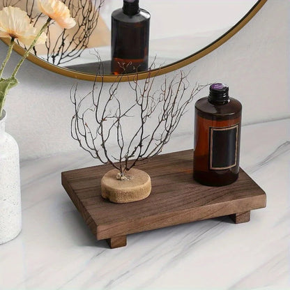 Wooden Bathroom Pedestal Tray