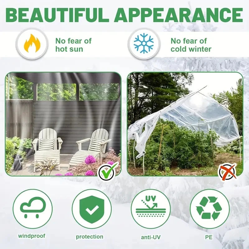 Cold-Proof Clear Garden Tarpaulin