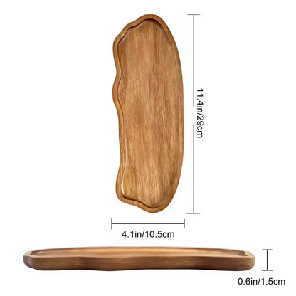 Cloud-Shaped Wooden Tea Tray