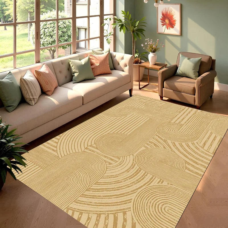 Boho Geometric Striped Area Rug