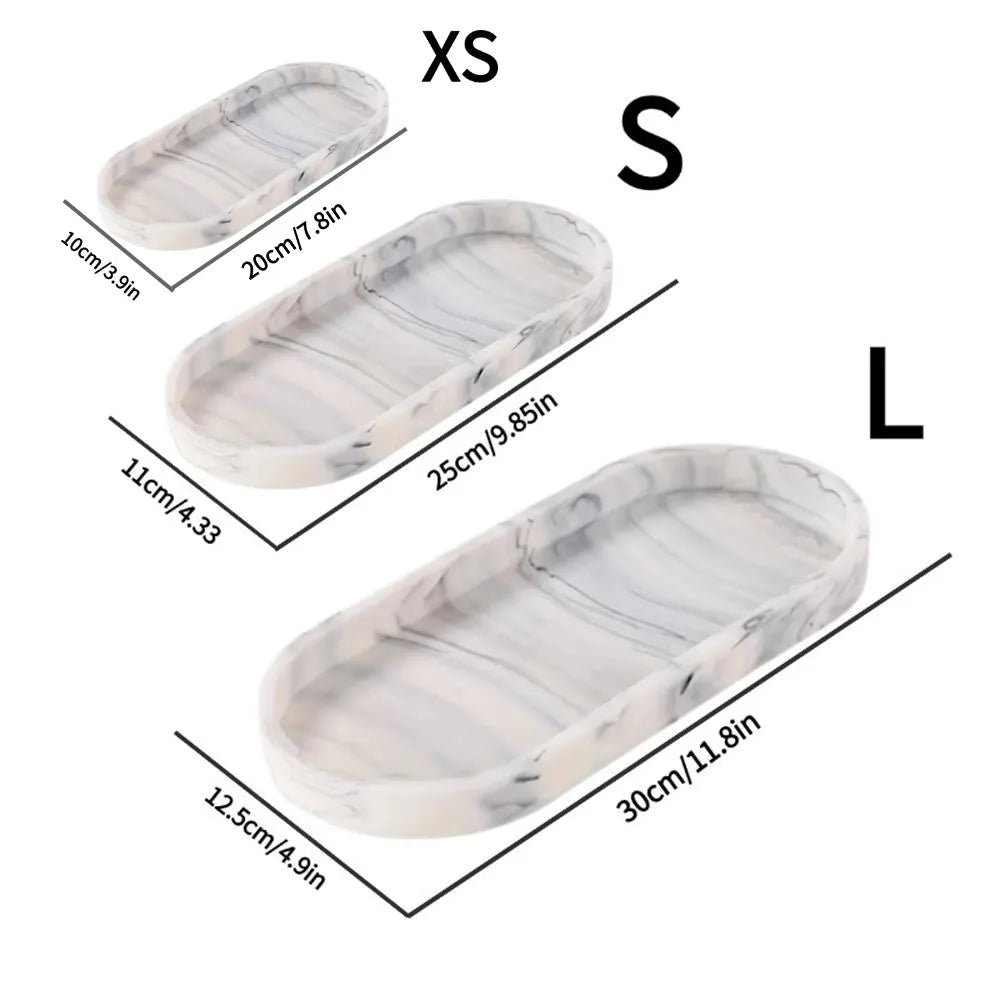 Silicone Bathroom Vanity Organizer Tray