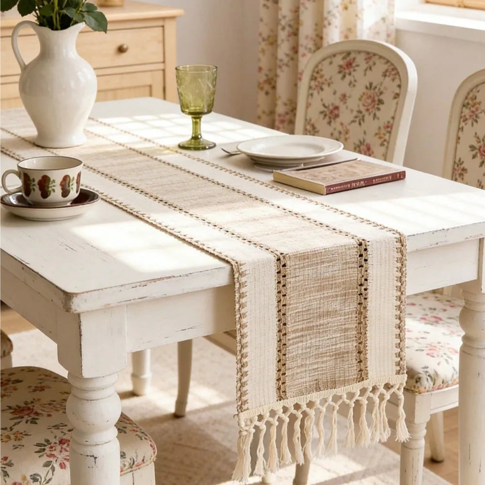Boho Striped Table Runner