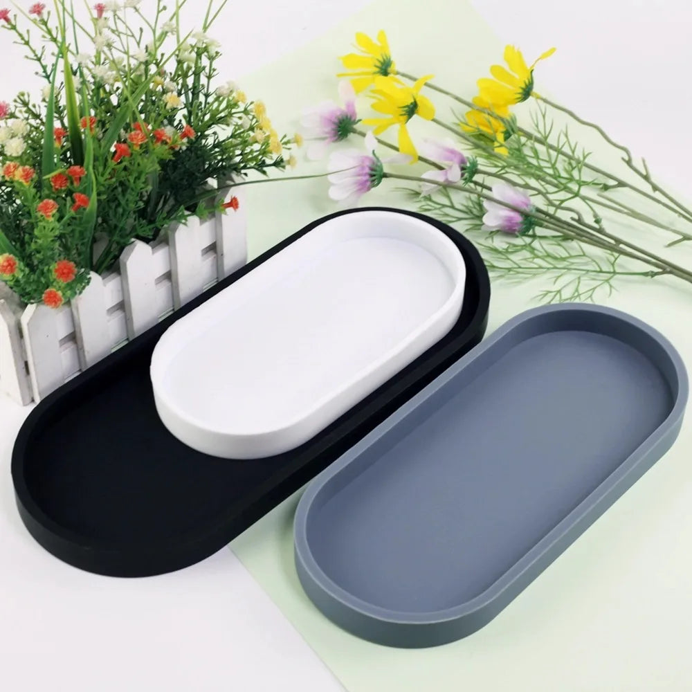 Silicone Bathroom Vanity Organizer Tray