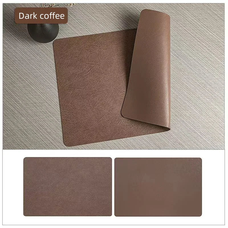 Faux Leather Dining Placemats Set