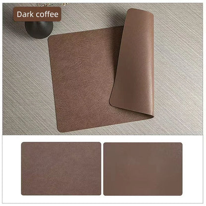 Faux Leather Dining Placemats Set