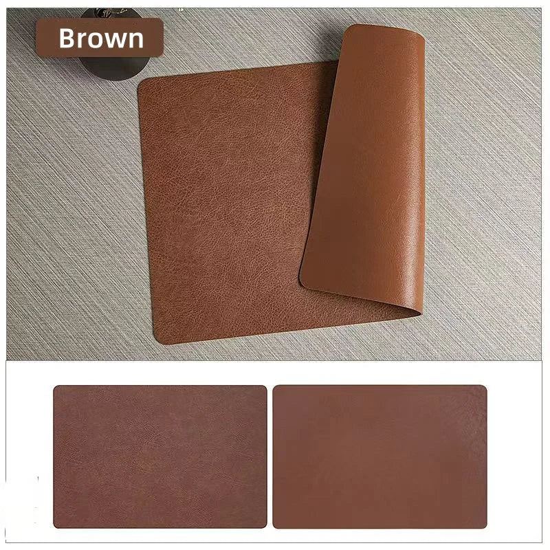 Faux Leather Dining Placemats Set