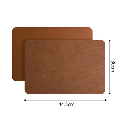 Faux Leather Dining Placemats Set