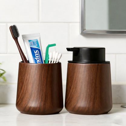 Soap Dispenser & Cup Organizer Set