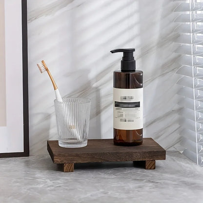 Wooden Bathroom Pedestal Tray