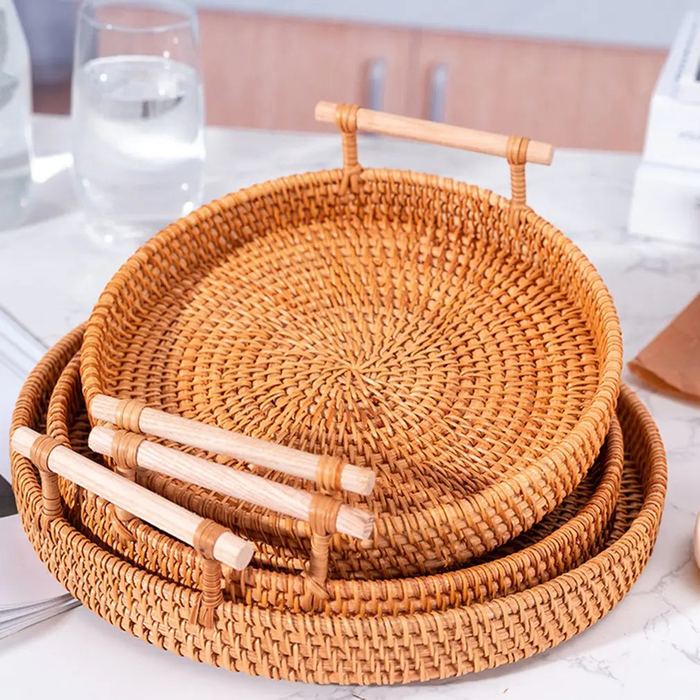 Handwoven Rattan Storage Basket