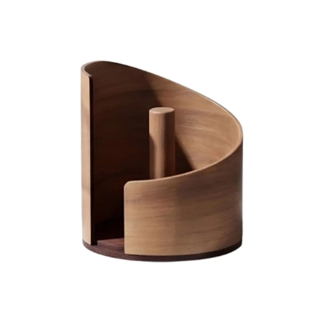 Wooden Paper Towel Holder, Anti-Slip Base