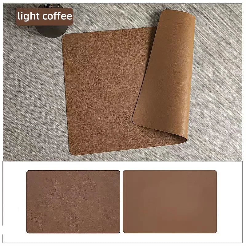Faux Leather Dining Placemats Set