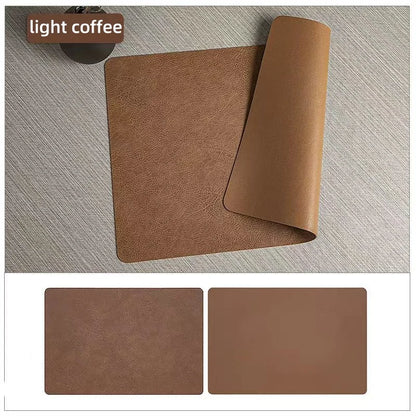 Faux Leather Dining Placemats Set