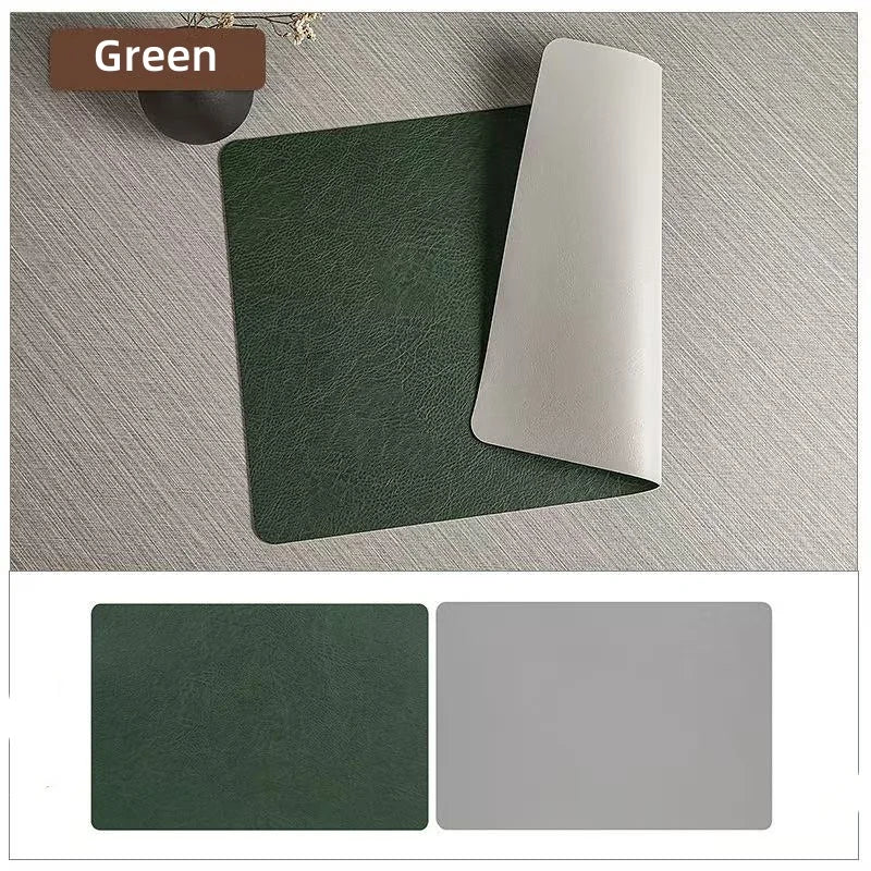 Faux Leather Dining Placemats Set