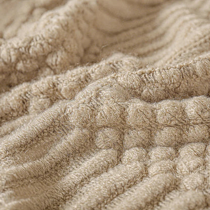 Chunky Knit Tassel Throw Blanket
