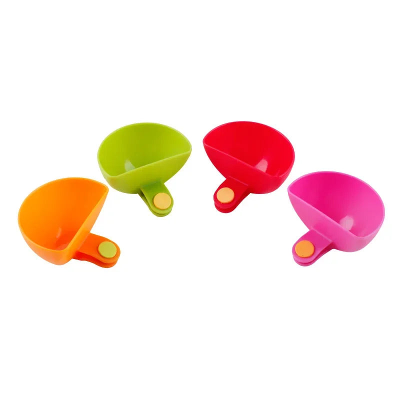 4-Piece Clip-On Sauce Bowls for Plates, Mini Condiment and Dipping Cups