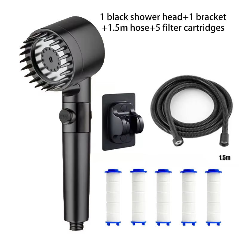 Filtered Shower Head with 3 Spray Modes and Massage Function, Bathroom Shower Head