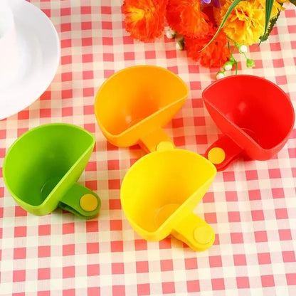 4-Piece Clip-On Sauce Bowls for Plates, Mini Condiment and Dipping Cups