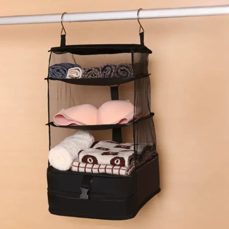 Hanging Travel Clothes Organizer, Garment Storage Bag for Clothes, Underwear and Accessories
