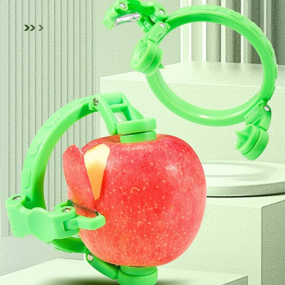Handheld Rotary Apple Peeler and Spiral Slicer, Manual Fruit Peeler and Corer