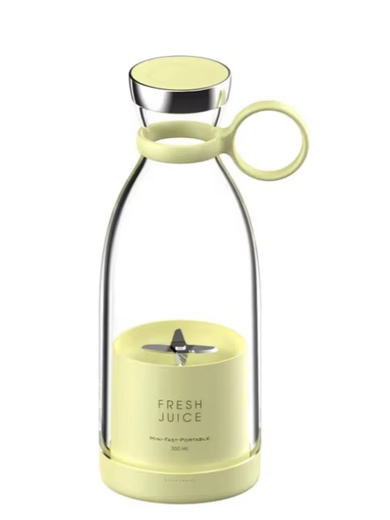 350 ml Portable Electric Blender, Rechargeable Mini Fruit Juicer with 4 Blades