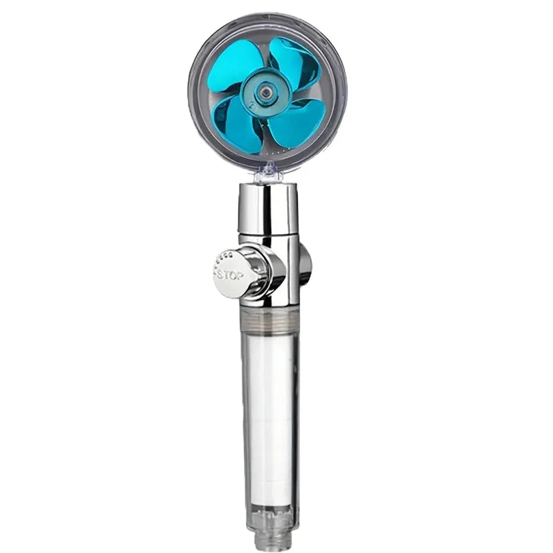 360° Rotating High-Pressure Turbo Shower Head, Water-Saving Bathroom Shower Head
