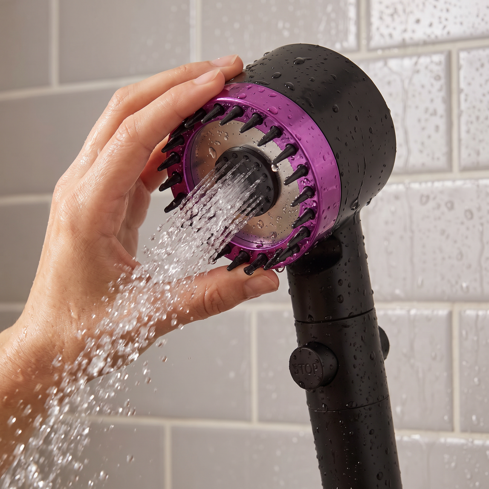 Adjusting the spray mode dial
