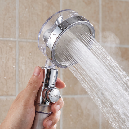 Rotating the shower head to change the angle
