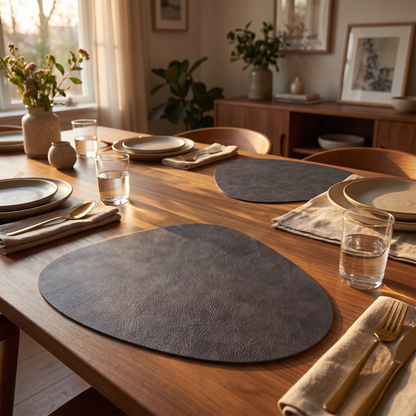 Table mats set for a meal