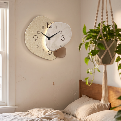 Wall clock on a bedroom wall
