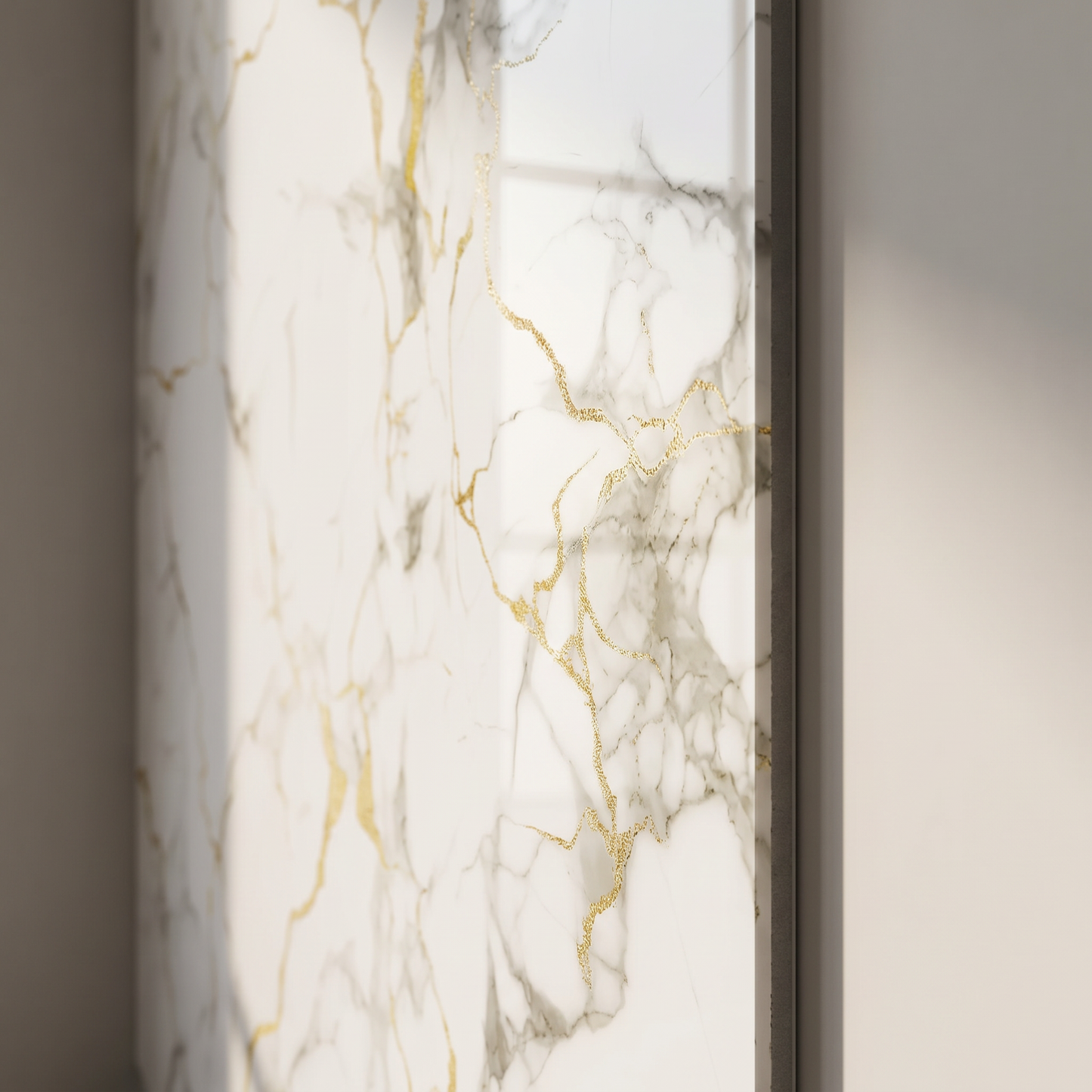 Close-up of the marble panel surface