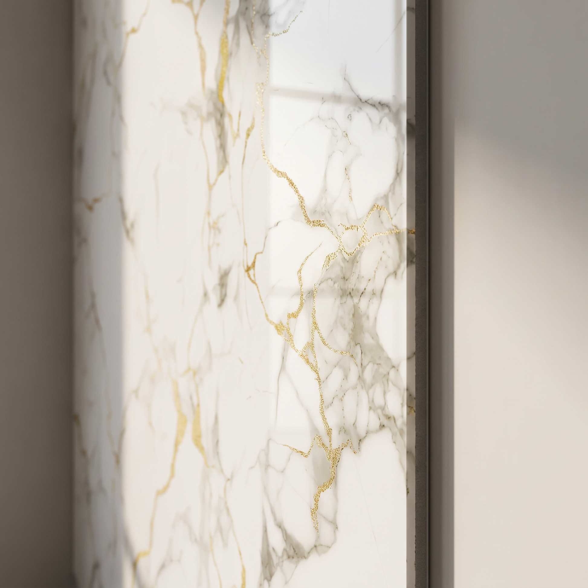Close-up of the marble panel surface
