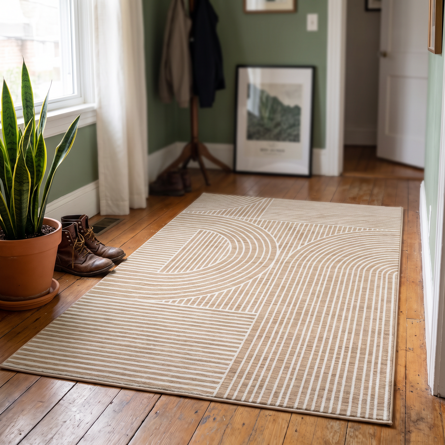 Rug in a hallway entry